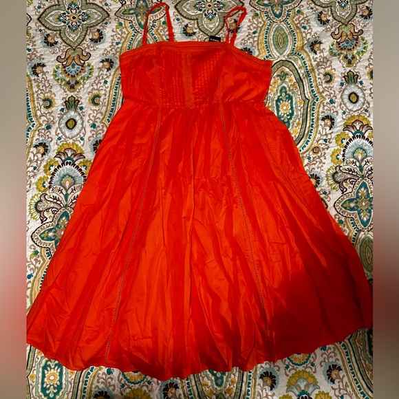 Torrid Vibrant Orange Midi Dress - Picture 1 of 6